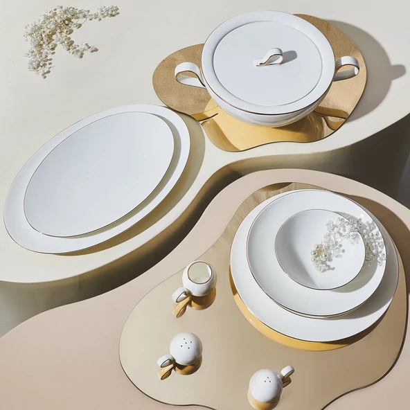 Karaca Fine Pearl Extra Chanak 62 Parça 12 Kişilik Yemek Takımı - 7