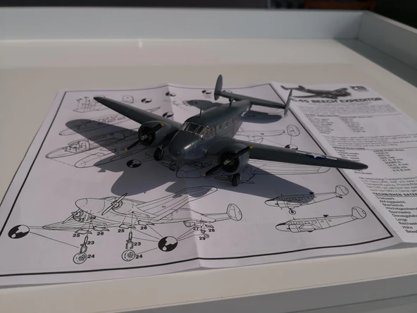 Beechcraft C-45 Expeditor Pm Model Eğitim Uçağı Demonte Plastik Maketi