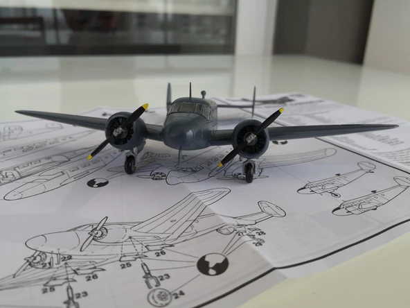 Beechcraft  C-45 Expeditor Pm Model Eğitim Uçağı Demonte Plastik Maketi - 3