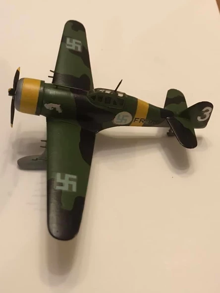 Fokker D-XXI PM Model Demonte Plastik Uçak Maket Kiti - 4