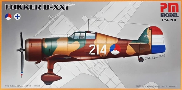 Fokker D-XXI PM Model Demonte Plastik Uçak Maket Kiti