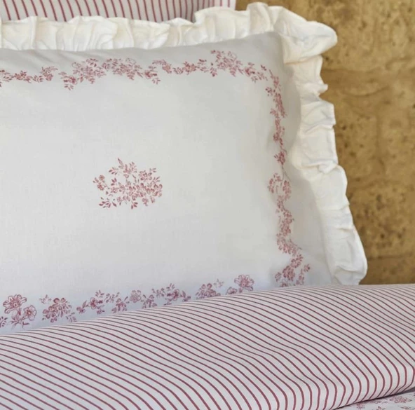 Karaca Home Versay Pembe Çift Kişilik Percale Nevresim Takımı - 4