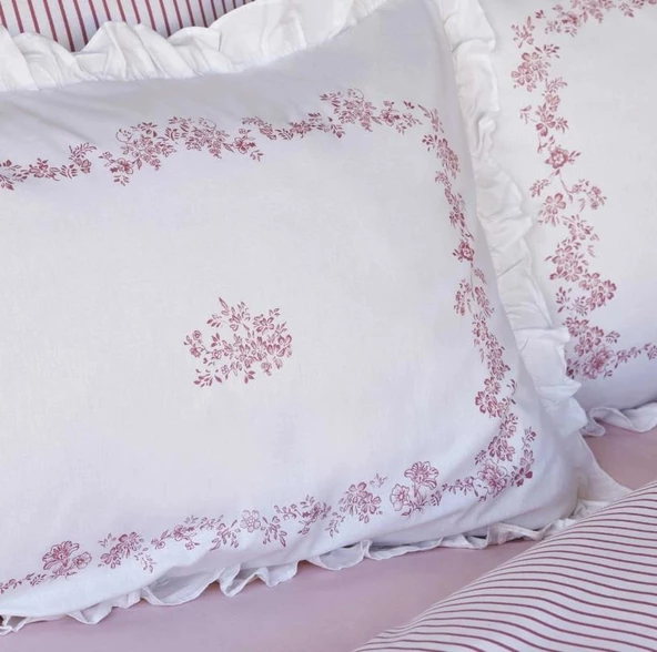 Karaca Home Versay Pembe Çift Kişilik Percale Nevresim Takımı - 6