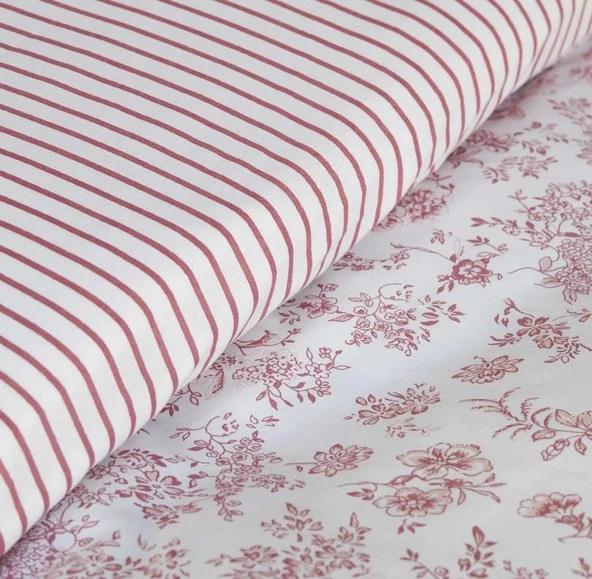 Karaca Home Versay Pembe Çift Kişilik Percale Nevresim Takımı - 5