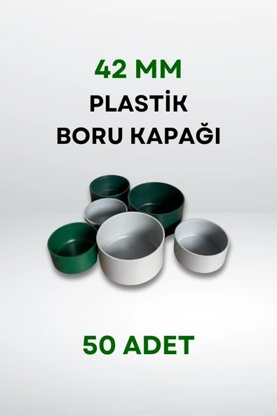 Plastik Boru Kapağı 42 MM (50 Adet)