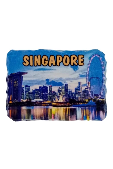 Singapur Temalı Kırık Magnet - Resim 3