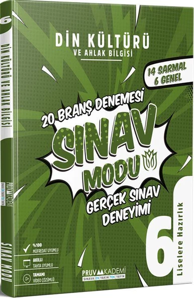 6.Sınıf Din Kültürü ve Ahlak Bilgisi Deneme Pruva Akademi