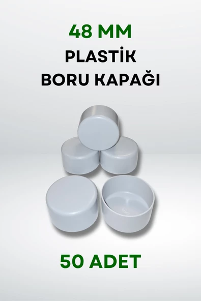 Plastik Boru Kapağı 48 MM (50 Adet) - 2