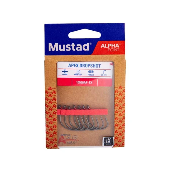Mustad Alpha Point Apex Dropshot 10559AP Olta İğnesi  TITANX NO:4 - 7Lİ - Resim 4