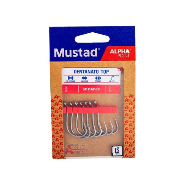 Mustad Alpha Point Dentanato Top 34111AP Olta İğnesi  TITAN STEEL NO:2/0 - 7Lİ - Resim 4