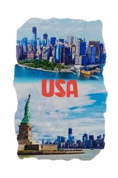 Amerika Birleşik Devletleri Temalı Fresco Magnet - 3
