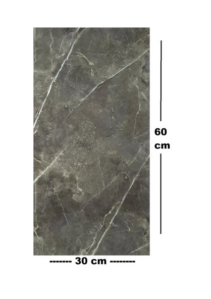 Renkli Duvarlar Yapışkanlı Naturel Kahverengi Duvar Paneli Zemin Göstermez Ev Banyo Wc Duvar Kaplama 30x60cm 1 Adet - Resim 2