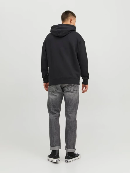 JACK JONES Erkek Kapüşonlu Sweatshirt 12233972 - Resim 3