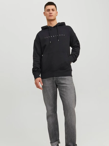 JACK JONES Erkek Kapüşonlu Sweatshirt 12233972 - Resim 2