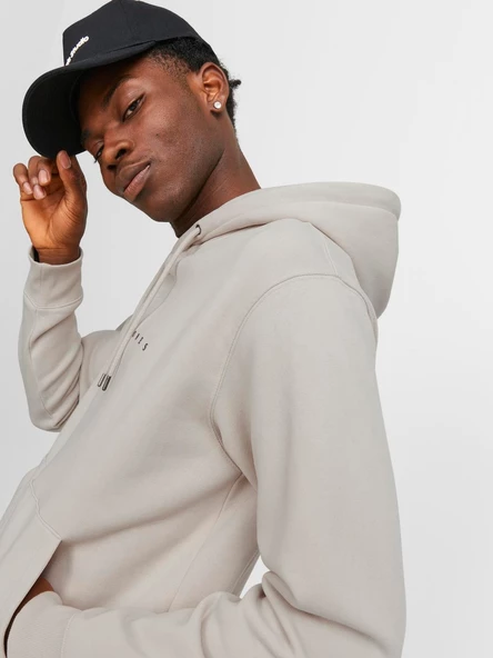 JACK JONES Erkek Kapüşonlu Sweatshirt 12233972 - Resim 7
