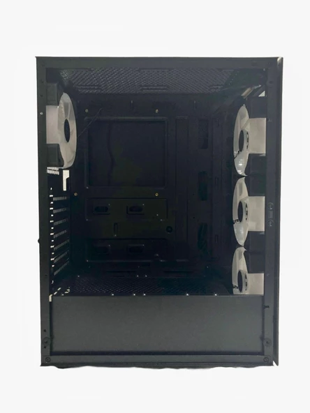 GAMEFORCE GLASS (600W 80+) 4x120mm RGB Kontr. ve Kmn. Fan Oyuncu Kasa - 2