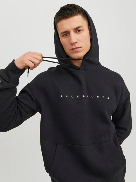 JACK JONES Erkek Kapüşonlu Sweatshirt 12233972 - Resim 7