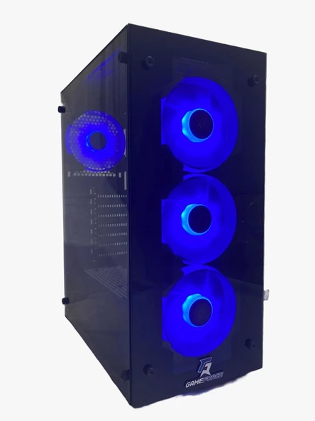 GAMEFORCE GF-8307 GLASS (700W 80+) 4x120mm RGB Kontr. ve Kmn. Fan Oyuncu Kasa - 4