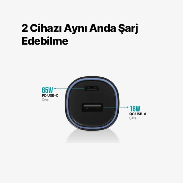Ttec Şarj Akım Korumalı 83W USB-C+USB Girişli Araç Çakmaklık Şarjı Tüm Araçlarla Uyumlu Araç Şarj Başlık - 3