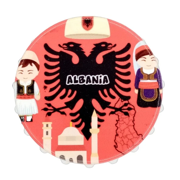 Arnavutluk Temalı Magnet Kapak Açacak ürün görseli