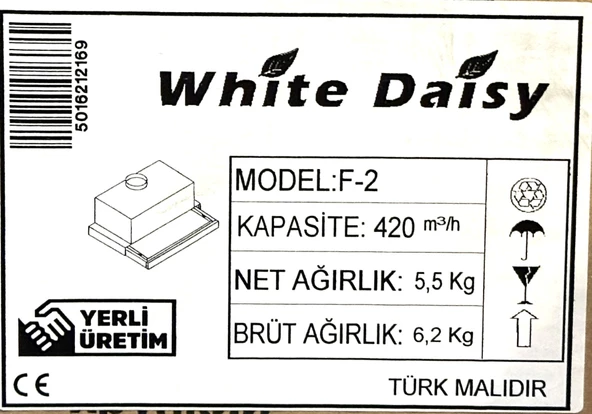 White Daisy Aspiratör F2 Çift Motorlu Sürgülü - 3