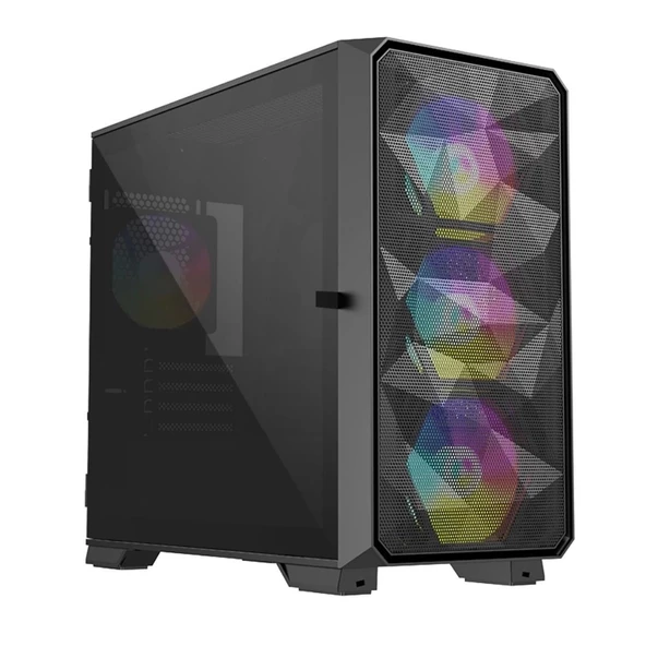 Dragos Diamond 4x ARGB Fan USB 3.0 600W 80+ Plus Tempered Glass mATX Gaming Kasa