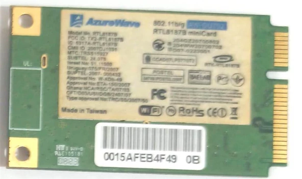 AzureWave AW-GU702 RTL8187B Eski Tip PCI wifi kart 2.EL ürün görseli