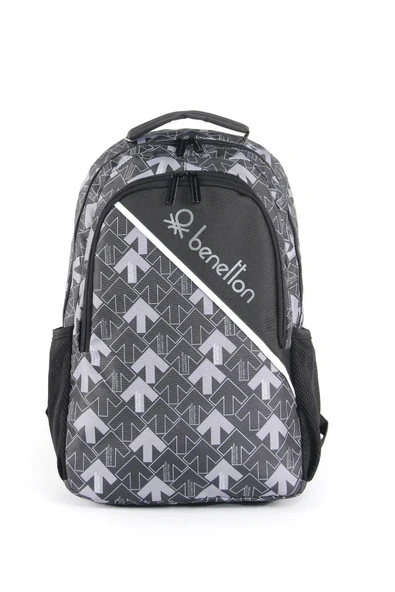 United Colors of Benetton Çift Bölmeli Okul Sırt Çantası Siyah Ok / 03739 ürün görseli