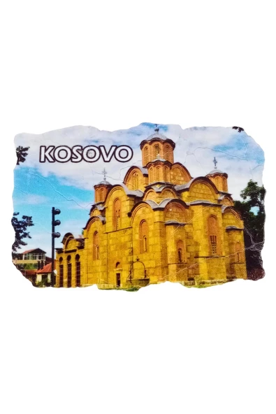 Kosova Temalı Fresco Magnet - 3
