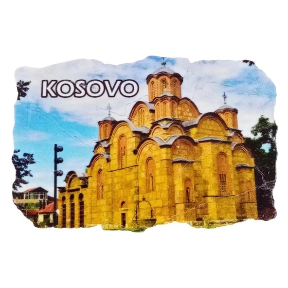 Kosova Temalı Fresco Magnet - 1