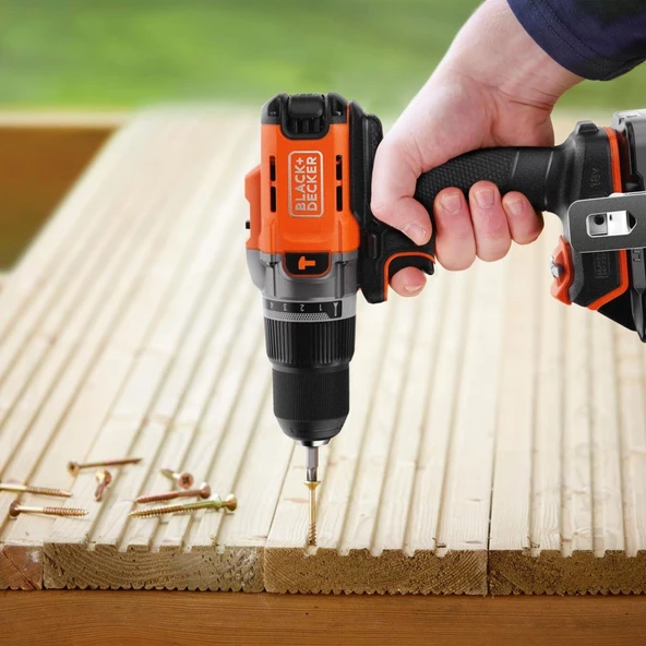 Black&Decker POWERCONNECT Çift Akülü Darbeli Matkap 18V 2x2A BCD383D2XK-QW - Resim 4
