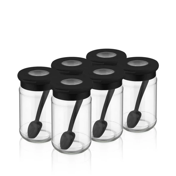 Mithra Life 6 Adet 400 ML Kendinden Kaşıklı Baharatlık Seti MIT1093 - 4