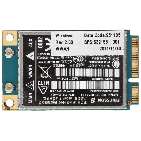 Ericsson F5521GW Wireless 3G WWAN card GPS Mini PCI-E WCDMA HSPA+21Mbps