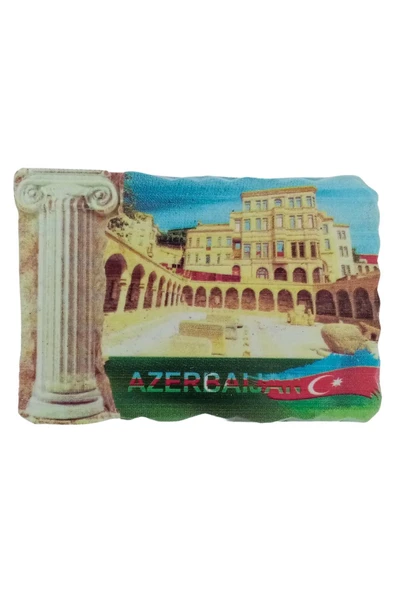 Azerbaycan Temalı Sütun Magnet - 3