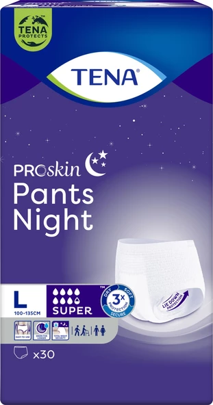 Tena Proskin Pants Night Large Büyük Beden Gece İçin Süper Emici Külot 30'lu Paket - 2