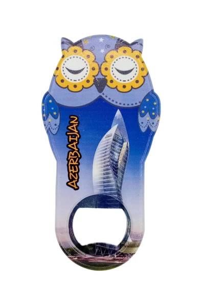 Azerbaycan Temalı Baykuş Magnet Kapak Açacak - 3