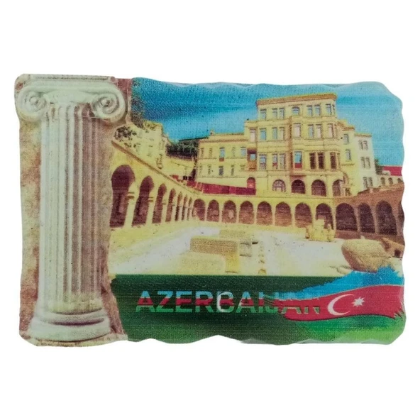 Azerbaycan Temalı Sütun Magnet