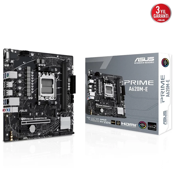 Asus Prime A620M-E RGB M.2 mATX DDR5 AM5 Anakart