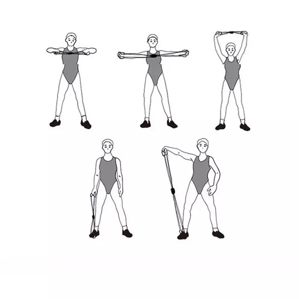 Pilates Egzersiz Direnç Lastiği - 5