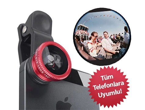 Balık Gözü Cep Telefonu Lensi (Tüm Modellere Uyumlu) - 5