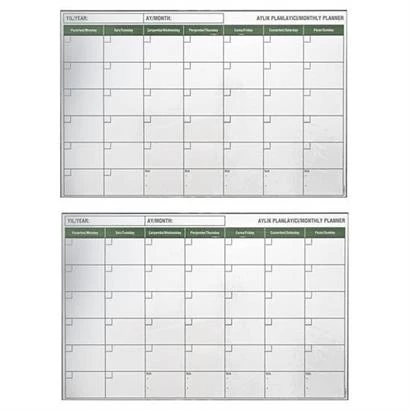 BUFFER® Manyetik Yapışkanlı Bir Aylık Program Planlayıcı Takvim 85x56 cm - 3