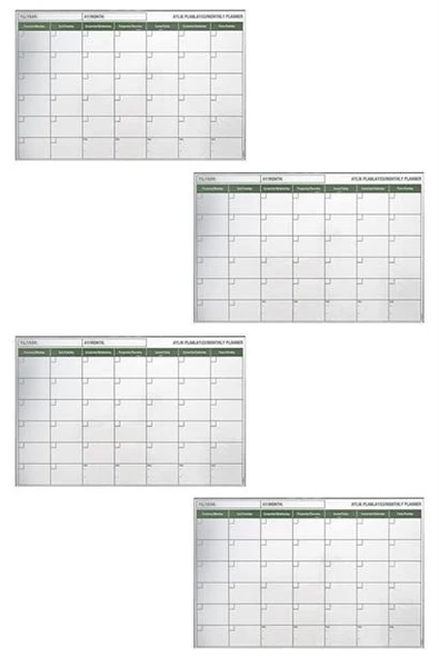 BUFFER® Manyetik Yapışkanlı Bir Aylık Program Planlayıcı Takvim 85x56 cm - 9