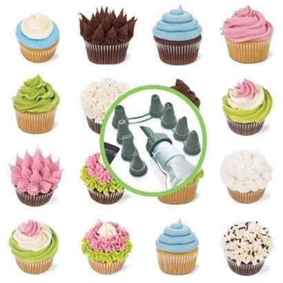 BUFFER® 9 Başlıklı Pasta Süsleme Krema Torbası Dekoratif Kek Krema Poşeti - 4