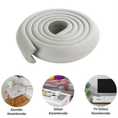 BUFFER® Kauçuk Bebek Çocuk Masa Sehpa Ünite Kenar Köşe Darbe Koruyucu Güvenlik Kiti - 9