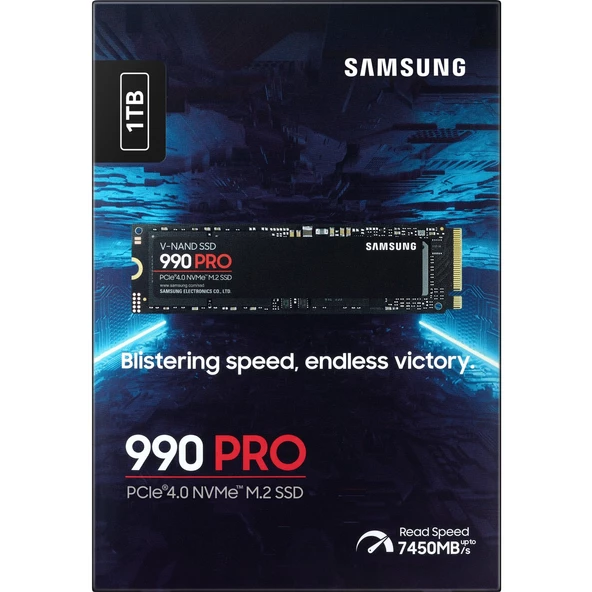 Samsung 990 PRO 1TB MZ-V9P1T0BW 7450MB-6900MB/Sn PCIe 4.0 x4 NVME 2.0 M.2 SSD 5 YIL Samsung TURKIYE Garantili - 4