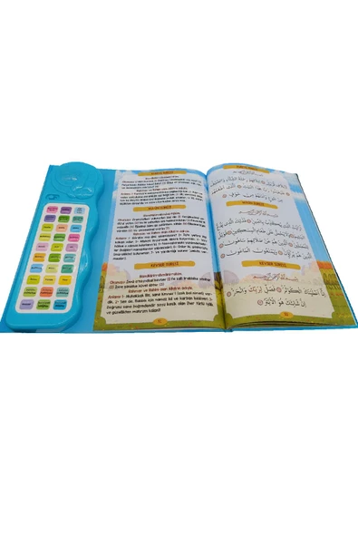 Sesli Yasini Şerif Ögreten Cihaz Sesli Yasin Kitaplı Mavi - 4