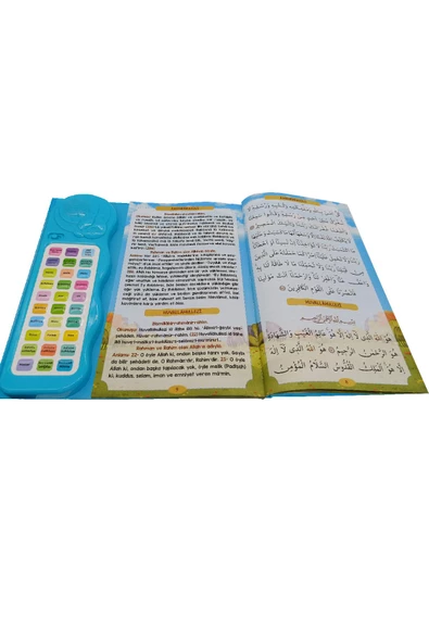 Sesli Yasini Şerif Ögreten Cihaz Sesli Yasin Kitaplı Mavi - 5