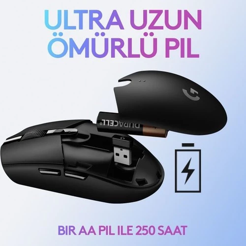 Logitech G G305 Lıghtspeed 12.000 Dpı Kablosuz Oyuncu Mouse - Beyaz - 7