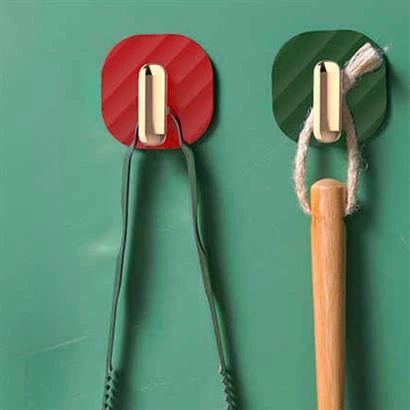 BUFFER® 2li Yapışkanlı Retro Askılık Dolap Kapak Kulpu Yeşil - 2