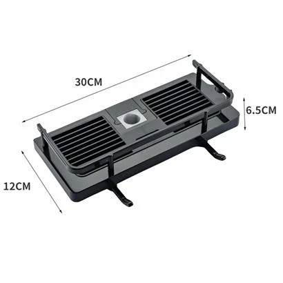 BUFFER® Duş Demirine Takılan Siyah Duş Sabunluk Organizeri Şampuan,Sabun,Lif Standı - 4